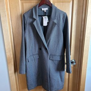Philosophy NWT Long Knit Blazer Black/Grey
